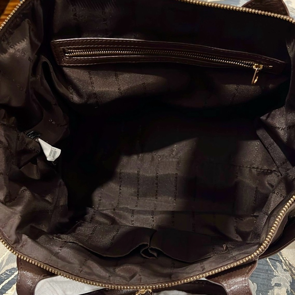 Marc Jacobs Brown Leather Tote with Gold Hardware - Picture 7 of 10